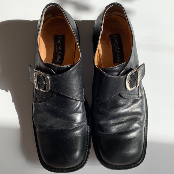 Vintage Men’s Kenneth Cole Italian Leather Dress Shoes Size 9 - Picture 1 of 5
